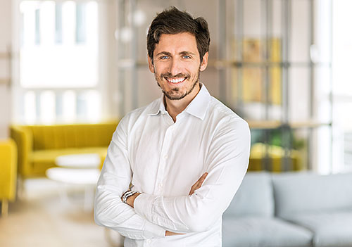 Business Portrait Mann Office On location Berlin Hamburg