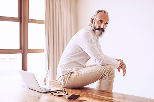 Business Portrait Mann Office On location Berlin Hamburg
